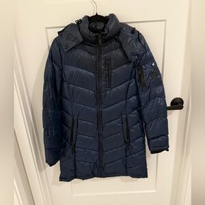 Andrew Marc Dark Blue Packable Jacket